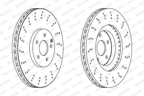 Диск тормозной FERODO DDF1650C1