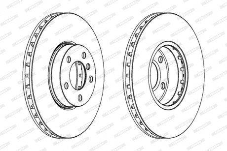 Тормозной диск FERODO DDF1714C1