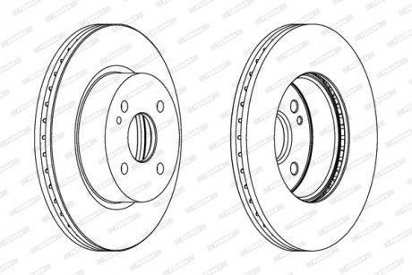 Диск тормозной FERODO DDF1738C