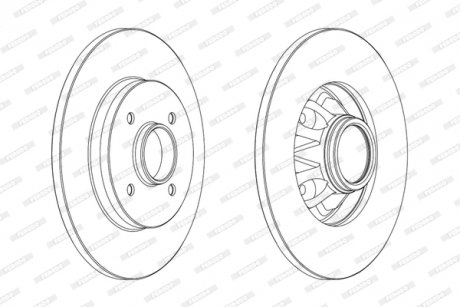 Диск тормозной FERODO DDF1791C1 (фото 1)