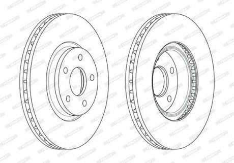 Диск тормозной FERODO DDF1835C1 (фото 1)