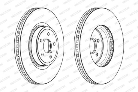 Диск тормозной FERODO DDF1841C1