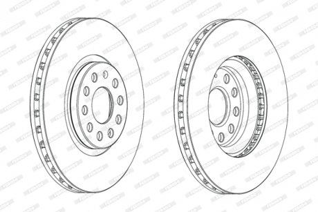 Гальмівний диск FERODO DDF2016C1