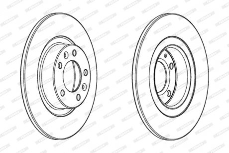 Диск тормозной FERODO DDF2297C (фото 1)