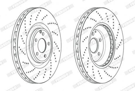 Диск гальмівний передн Лів/Прав MERCEDES CLS (C218), CLS SHOOTING BRAKE (X218) 4.7 02.11-12.17 FERODO DDF2610C1