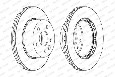 Тормозной диск FERODO DDF860C (фото 1)