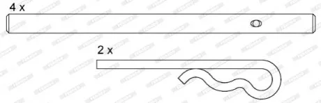 Монтажний компл.,гальм.колодки FERODO FAC164
