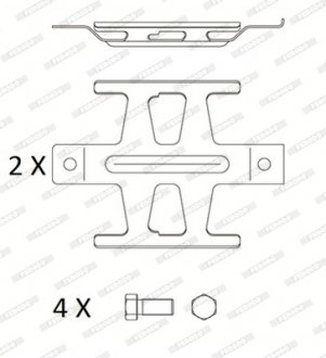 Тормозные колодки (монтажный набор) FERODO FAC174