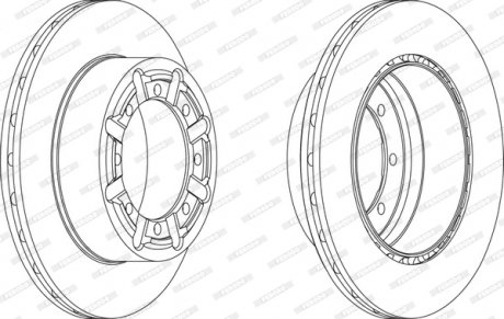 Диск тормозной FERODO FCR340A (фото 1)