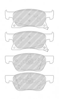 Тормозные колодки, дисковые FERODO FDB4933