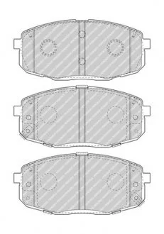 Комплект гальмівних колодок передн, HYUNDAI CRETA, KONA, KONA/SUV, KIA CERATO IV 1.0-2.0 01.16- FERODO FDB5038
