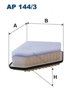 Фільтр повітряний AURIS 1.4 06-, AVENSIS 2.0 08- (269*235*76) FILTRON AP1443