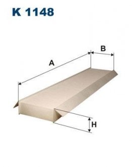 Фільтр повітр. салону Mondeo 1.8 00- JAGUAR X-Type 01- (510*97*34) FILTRON K1148 (фото 1)