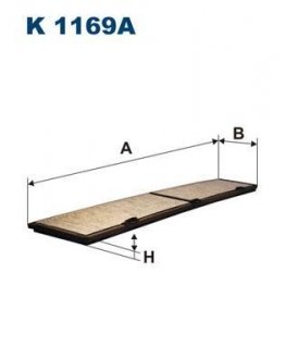 Фильтр салона FILTRON K1169A (фото 1)