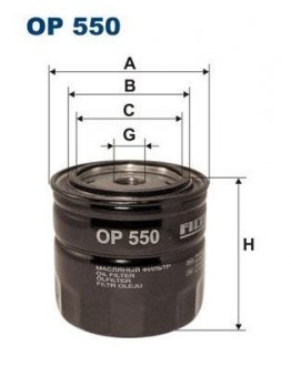 Фільтр масляний=W930=W930/7 FILTRON OP550