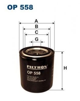 Фільтр масла FILTRON OP558