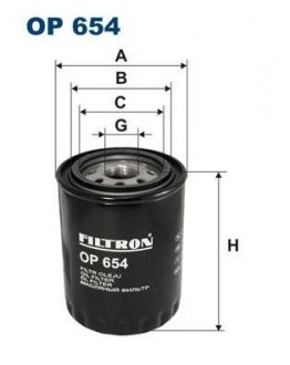 Фильтр масла FILTRON OP654 (фото 1)