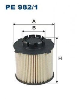 Фільтр паливний ASTRA H 1.7 CDTI 09-, INSIGNIA A 1.6 CDTi 12- (90,5*78,5*45) FILTRON PE9821