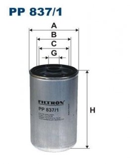 Фильтр топлива FILTRON PP8371 (фото 1)