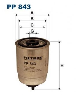 Фильтр топлива FILTRON PP843 (фото 1)