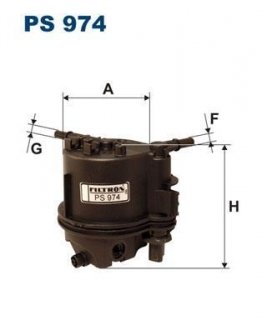 Фільтр паливний FIESTA 1.4TDCI 02- (132*132*10/10) FILTRON PS974