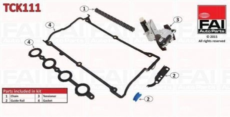 К-кт цепи ГРМ (с уплотнениями) (058109229B+058109088K) Audi A3 1.8 96-/A4 1.8 95-/VW Passat 1.8 97-/VW Bora 1.8 99- Fischer Automotive One (FA1) TCK111