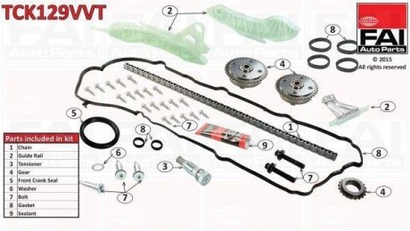 Цепь привода кулачкового вала.) Fischer Automotive One (FA1) TCK129VVT