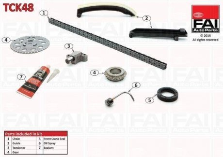 К-кт цепи ГРМ Smart 0.6 City-Coupe 98-04/Cabrio 00-04/ Crossblade 06.02- Fischer Automotive One (FA1) TCK48