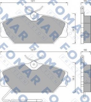 Колодки гальмівні дискові FOMAR FO 447881