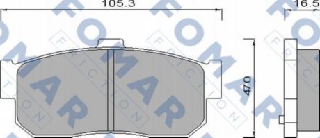 Тормозные колодки, дисковый тормоз (набор) FOMAR FO488981