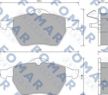 Гальмівні(тормозні) колодки FOMAR FO628781