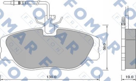 Тормозные колодки, дисковый тормоз (набор) FOMAR FO629081