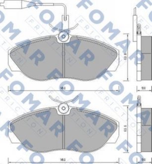 Тормозные колодки FOMAR FO629481