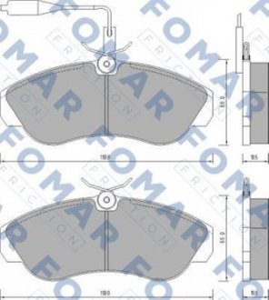 Тормозные колодки FOMAR FO629681