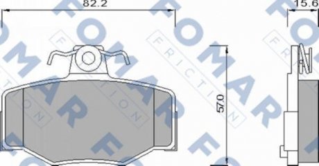 Тормозные колодки, дисковый тормоз (набор) FOMAR FO630981