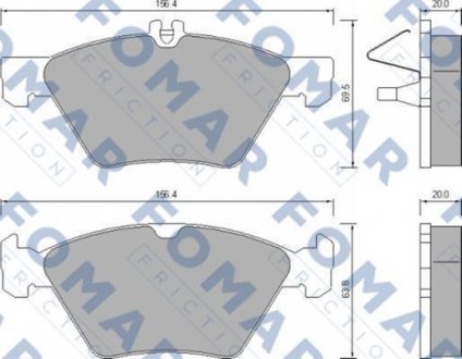 Тормозные колодки FOMAR FO639081