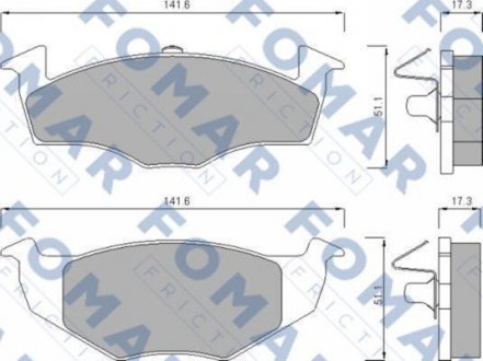 Тормозные колодки.) FOMAR FO643081