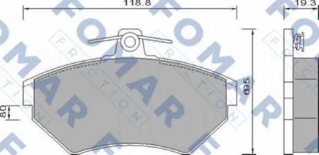 Тормозные колодки, дисковый тормоз (набор) FOMAR FO647681