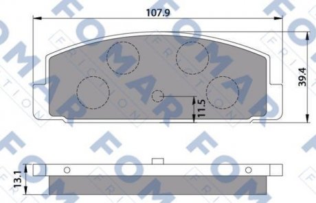 Тормозные колодки, дисковый тормоз (набор) FOMAR FO680181 (фото 1)