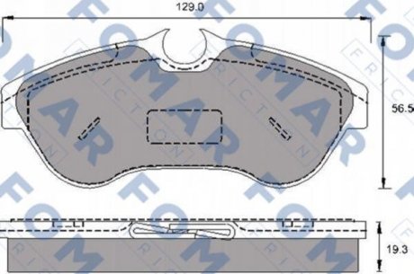 Тормозные колодки, дисковый тормоз (набор) FOMAR FO693681 (фото 1)