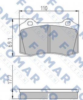 Тормозные колодки.) FOMAR FO699184