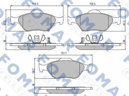 Тормозные колодки.) FOMAR FO800281