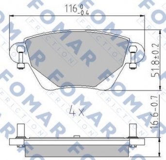 Тормозные колодки.) FOMAR FO815381