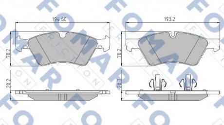 Тормозные колодки.) FOMAR FO858781