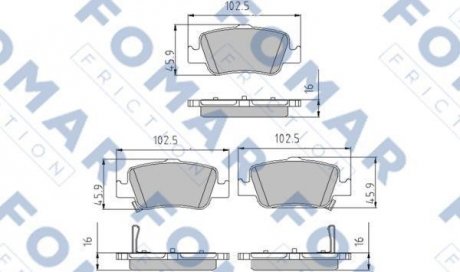 Тормозные колодки.) FOMAR FO862581