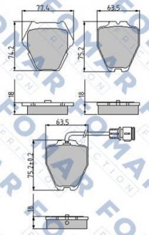 Тормозные колодки, дисковый тормоз (набор) FOMAR FO905781