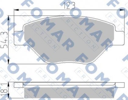 Тормозные колодки, дисковый тормоз (набор) FOMAR FO914381