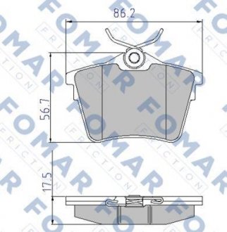 Тормозные колодки.) FOMAR FO919581