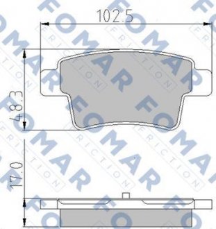 Гальмівні колодки (набір) FOMAR FO929881 (фото 1)