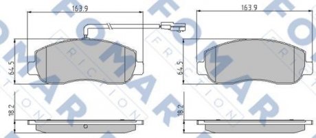 Гальмівні колодки (набір) FOMAR FO935581